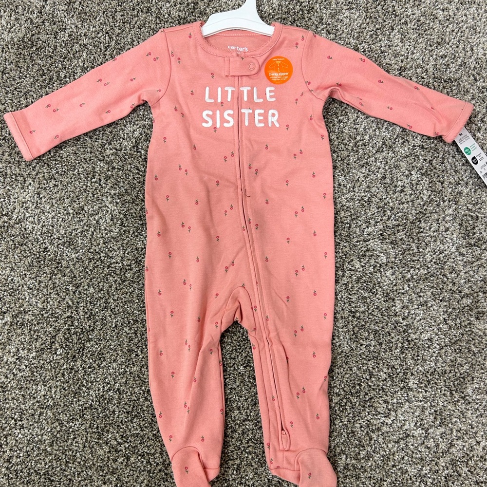 Carter's Coral 'Little Sister' Footie